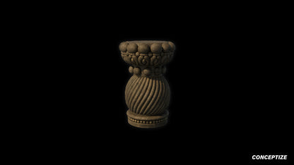 Handcrafted column 3D model Blade Runner inspired prop PBR textured optimized for Blender Unreal Engine sci fi architectural visualization