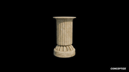 Handcrafted column 3D model Blade Runner inspired prop PBR textured optimized for Blender Unreal Engine sci fi architectural visualization