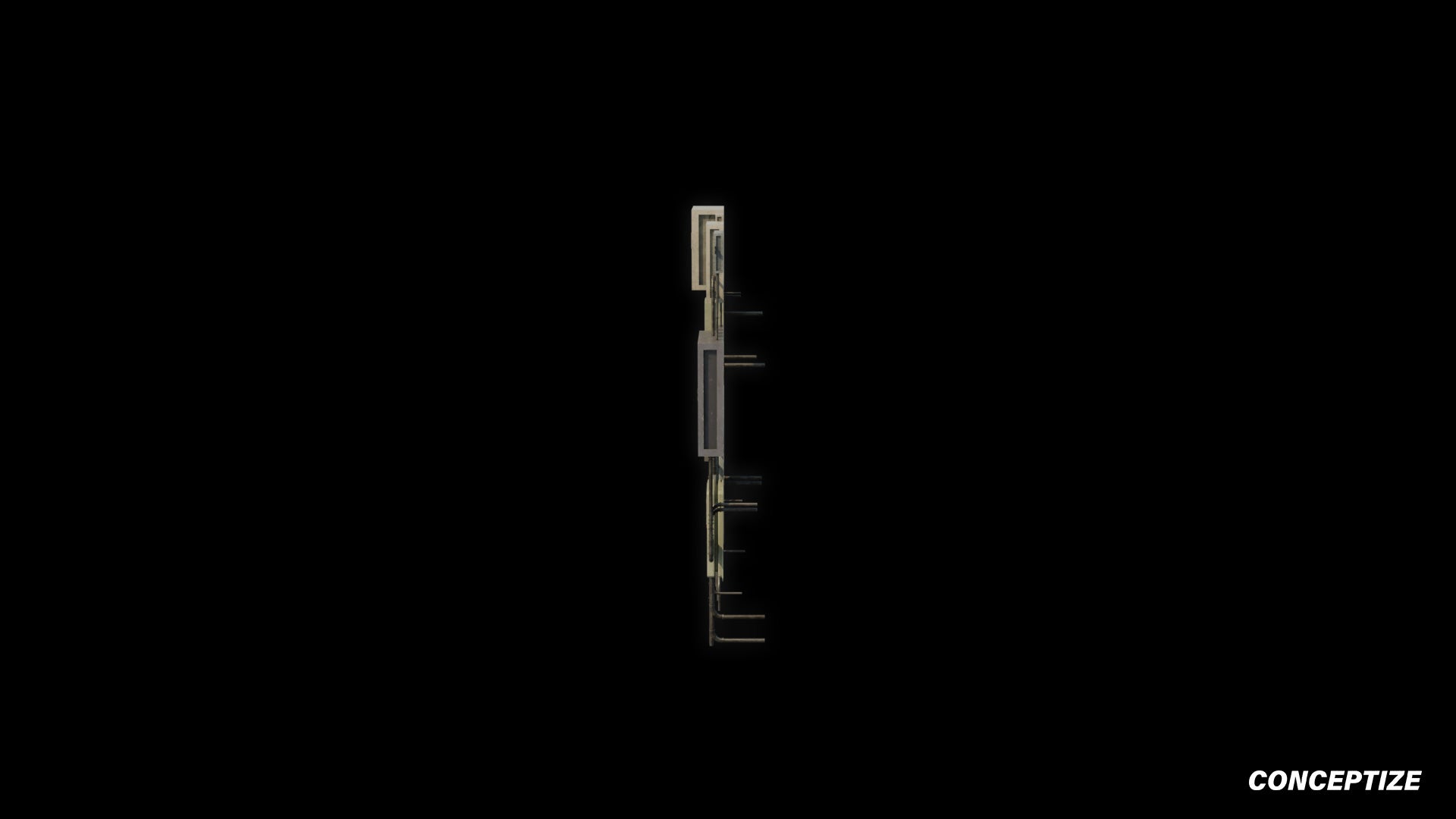 Handcrafted cyberpunk electric counter box cluster 3D model industrial prop PBR textured optimized for Blender Unreal Engine urban sci fi environments