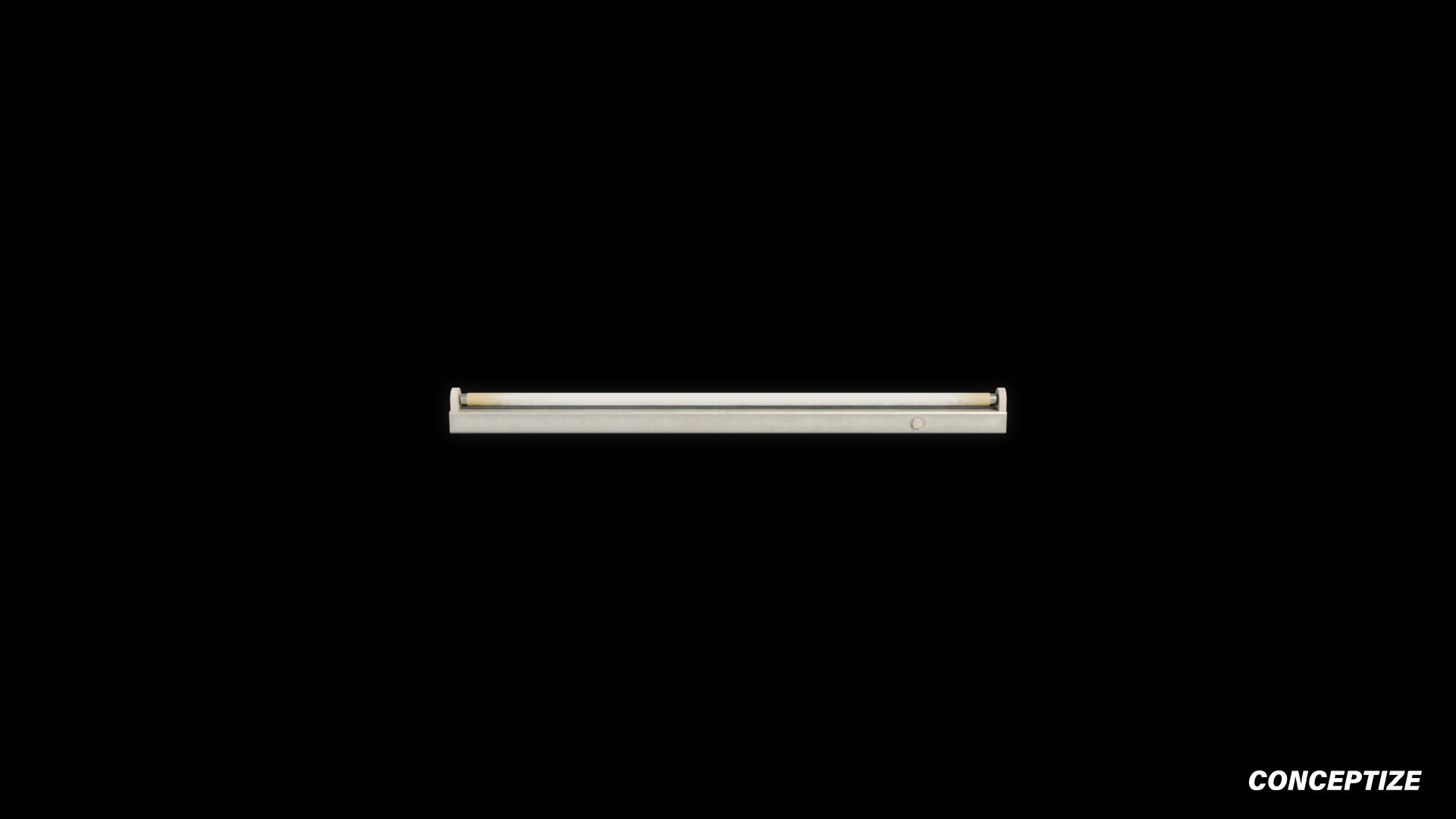 Handcrafted fluorescent light 3D model realistic lighting prop PBR textured optimized for Blender Unreal Engine interior sci fi environments