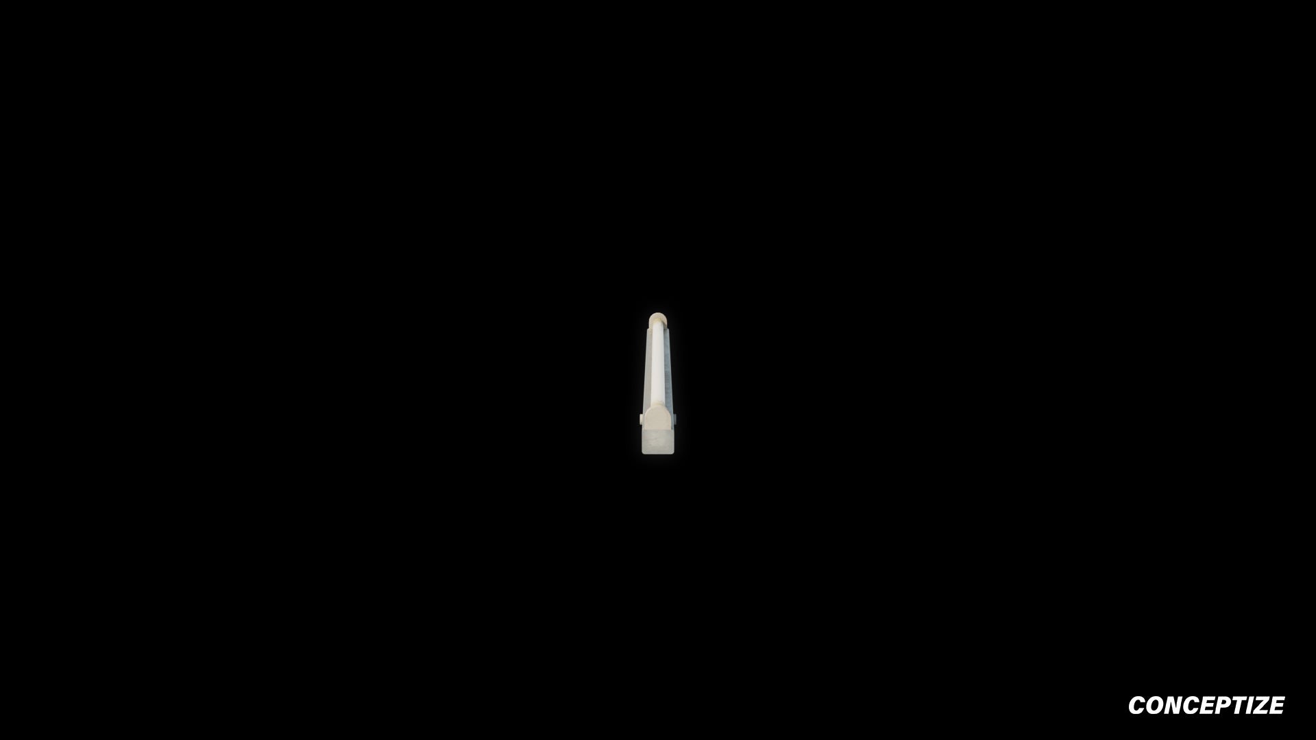 Handcrafted fluorescent light 3D model realistic lighting prop PBR textured optimized for Blender Unreal Engine interior sci fi environments