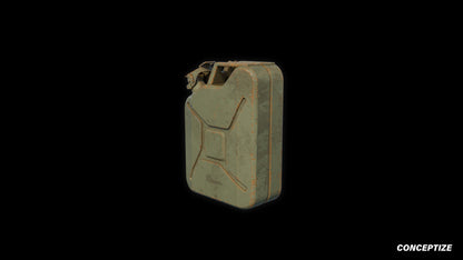Portable gas deposit 3D model meticulously handcrafted PBR textured optimized for Blender Unreal Engine industrial urban sci fi environments