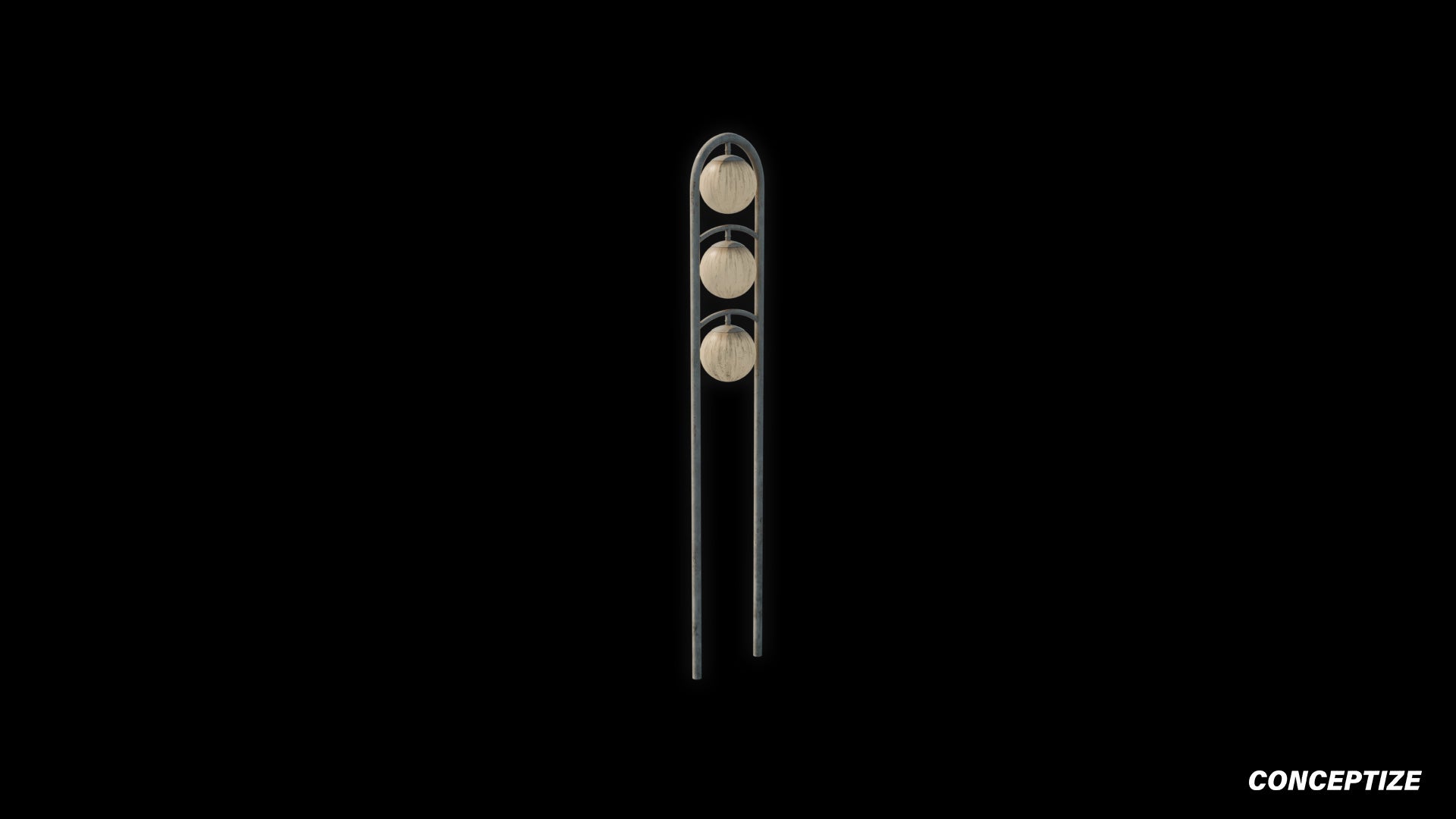 Cyberpunk sci fi light pole 3D model meticulously handcrafted PBR textured optimized for Blender Unreal Engine futuristic urban environments