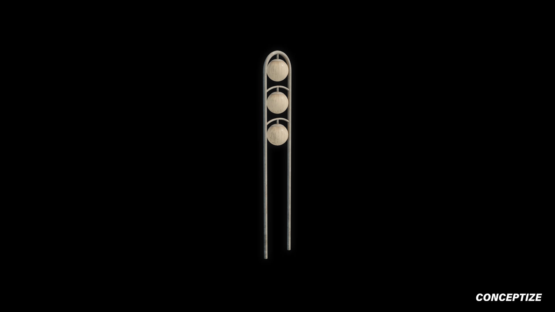 Cyberpunk sci fi light pole 3D model meticulously handcrafted PBR textured optimized for Blender Unreal Engine futuristic urban environments