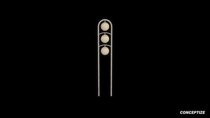 Cyberpunk sci fi light pole 3D model meticulously handcrafted PBR textured optimized for Blender Unreal Engine futuristic urban environments