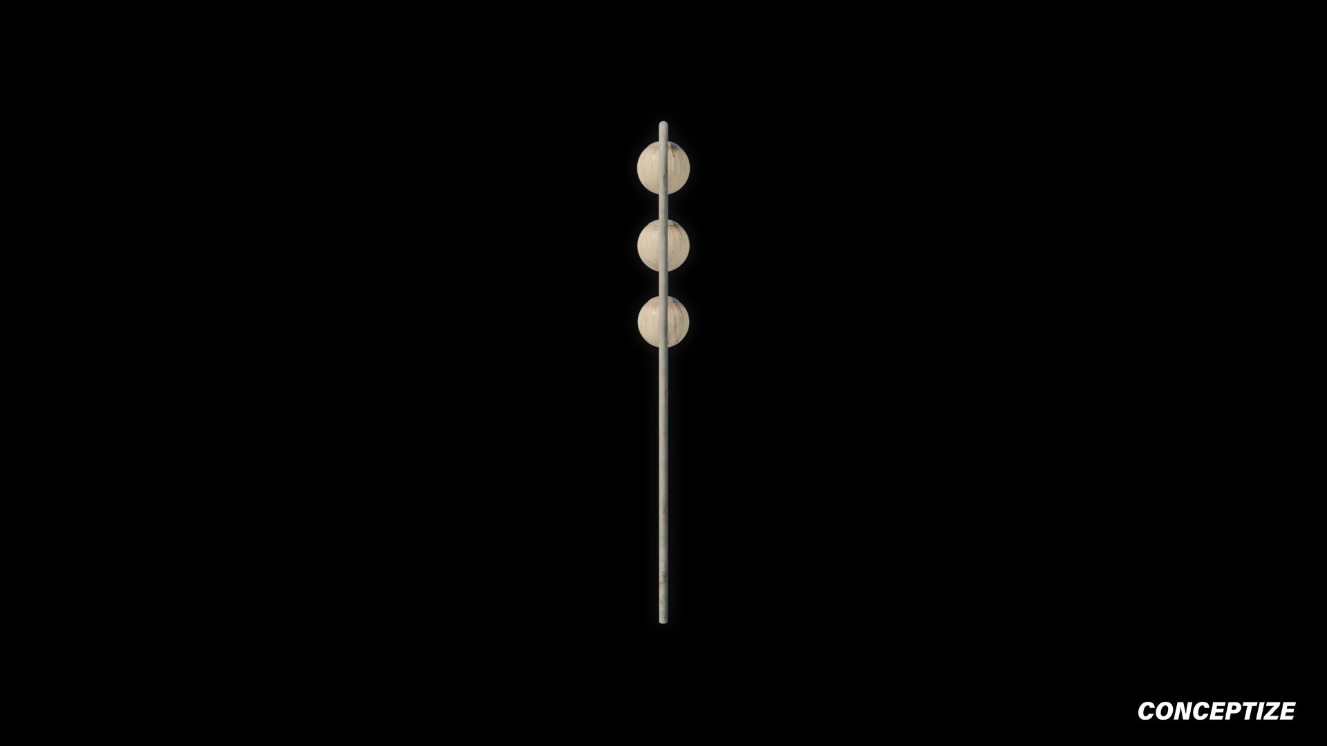 Cyberpunk sci fi light pole 3D model meticulously handcrafted PBR textured optimized for Blender Unreal Engine futuristic urban environments