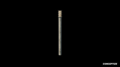 Cyberpunk sci fi light pole 3D model meticulously handcrafted PBR textured optimized for Blender Unreal Engine futuristic urban environments
