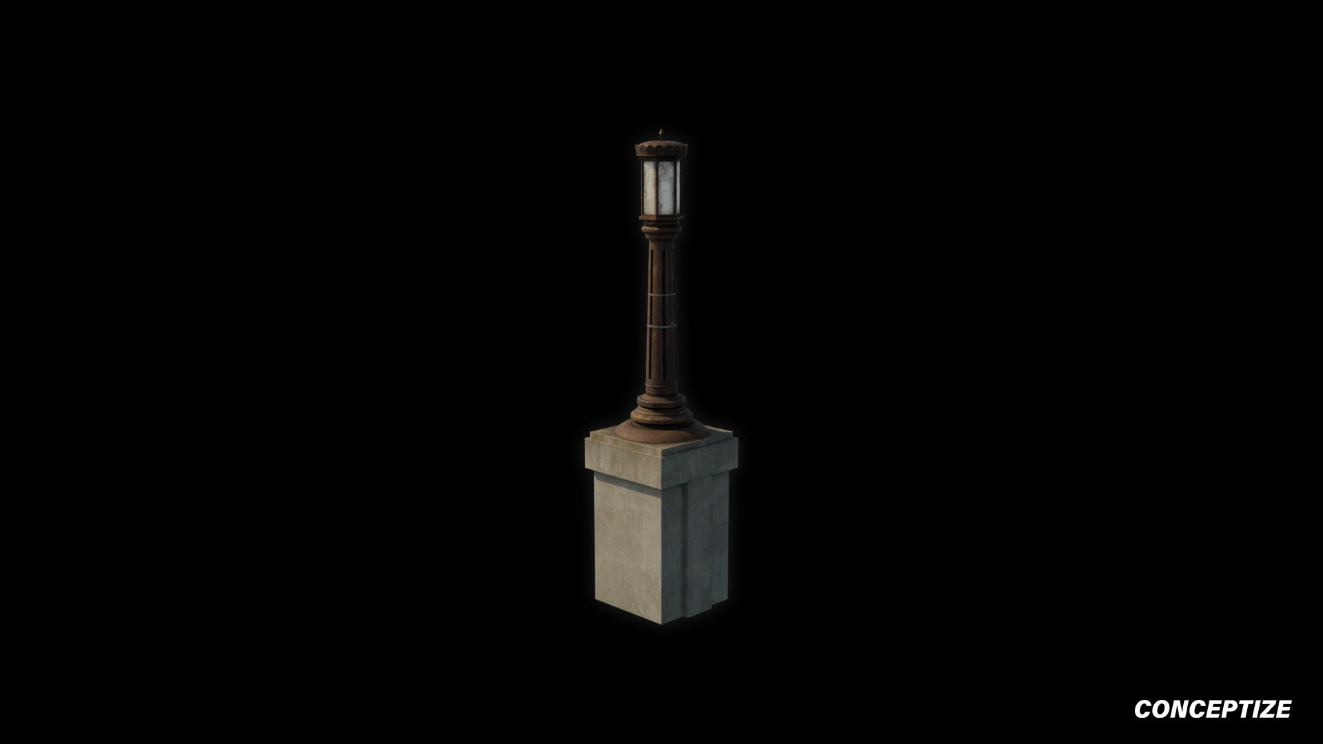 Tokyo street light pillar 3D model meticulously handcrafted classic design PBR textured optimized for Blender Unreal Engine urban environments
