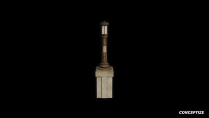 Tokyo street light pillar 3D model meticulously handcrafted classic design PBR textured optimized for Blender Unreal Engine urban environments