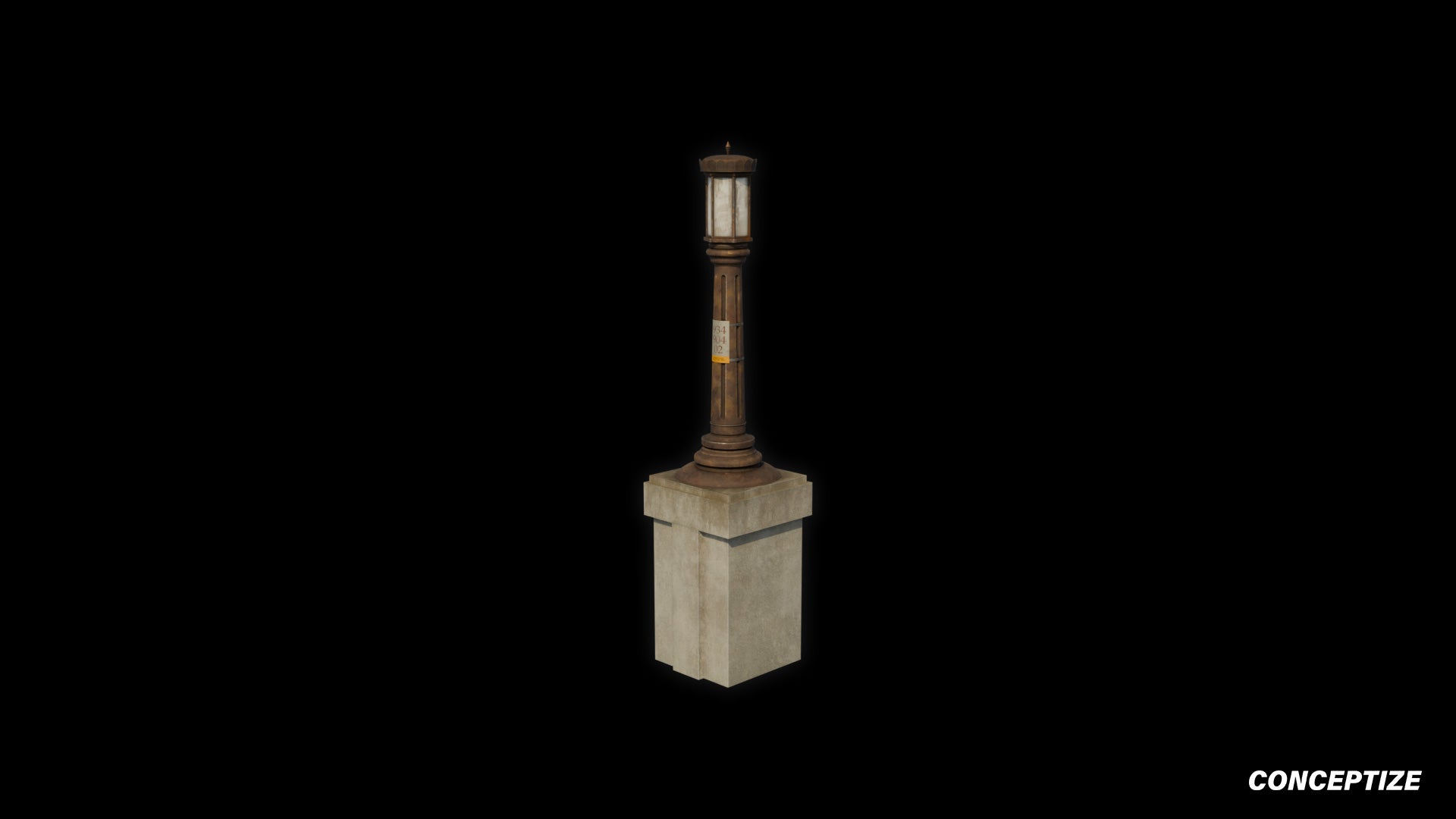 Tokyo street light pillar 3D model meticulously handcrafted classic design PBR textured optimized for Blender Unreal Engine urban environments