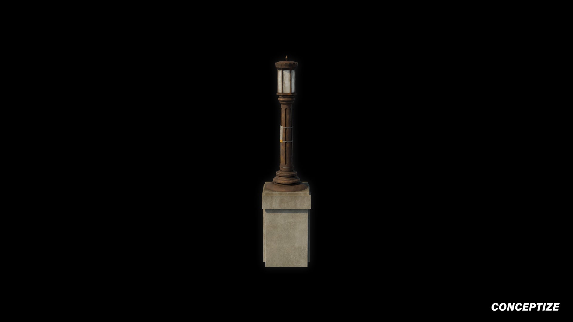 Tokyo street light pillar 3D model meticulously handcrafted classic design PBR textured optimized for Blender Unreal Engine urban environments