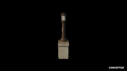 Tokyo street light pillar 3D model meticulously handcrafted classic design PBR textured optimized for Blender Unreal Engine urban environments