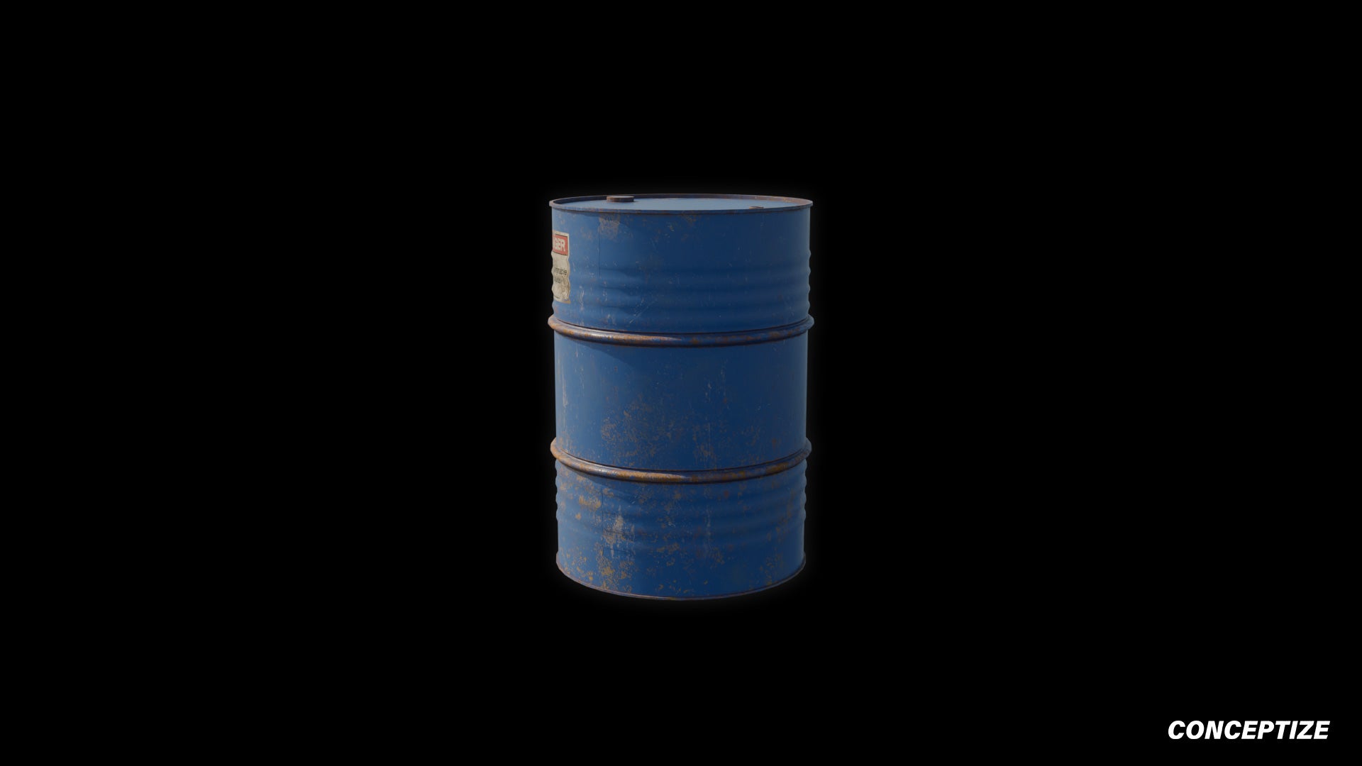 Oil barrel 3D model meticulously handcrafted PBR textured optimized for Blender Unreal Engine industrial urban post apocalyptic environments
