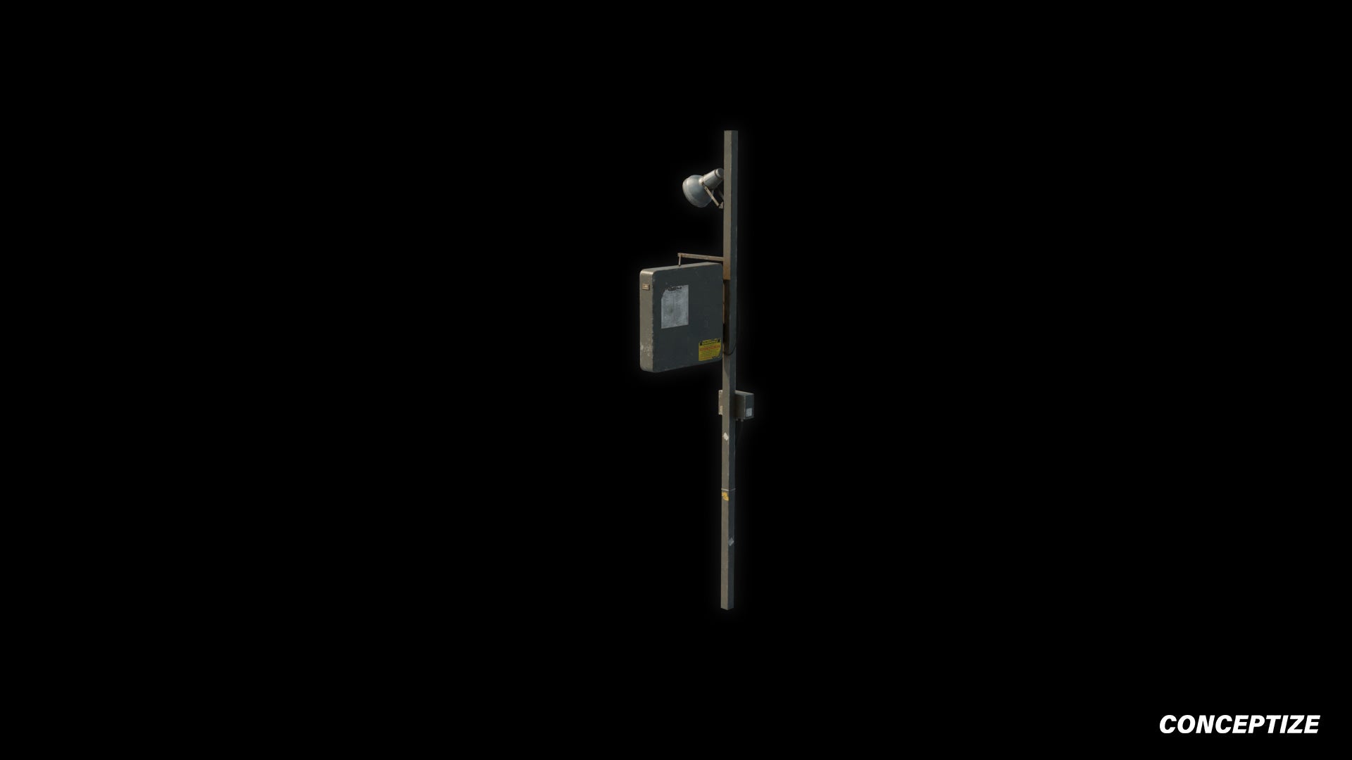 Parking sign with light 3D model meticulously handcrafted PBR textured optimized for Blender Unreal Engine urban futuristic street environments
