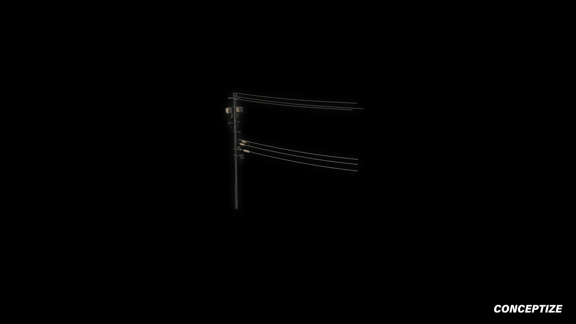 Power pole 3D model meticulously handcrafted PBR textured optimized for Blender Unreal Engine urban industrial post apocalyptic environments