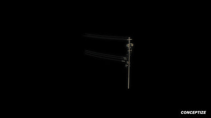 Power pole 3D model meticulously handcrafted PBR textured optimized for Blender Unreal Engine urban industrial post apocalyptic environments