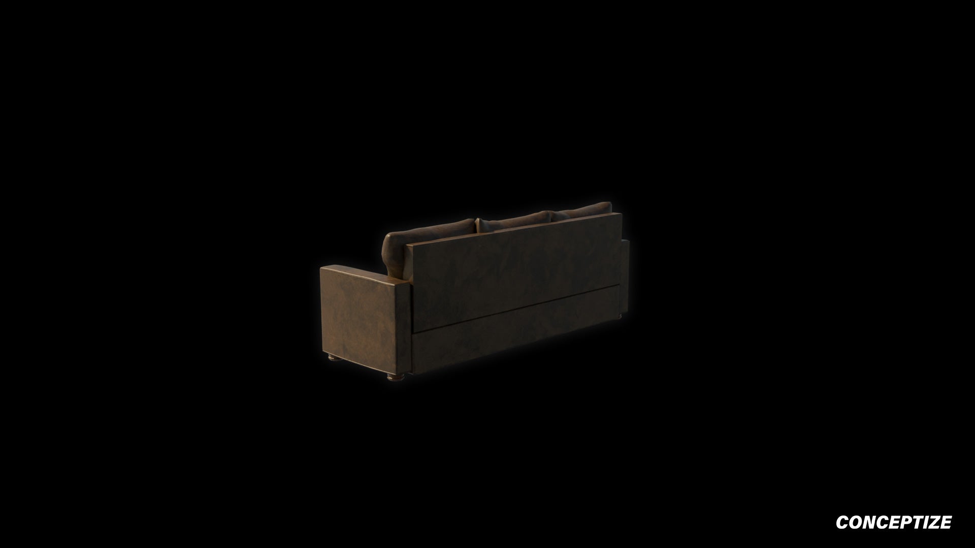 Sofa with faded leather 3D model meticulously handcrafted PBR textured optimized for Blender Unreal Engine interior home commercial environments