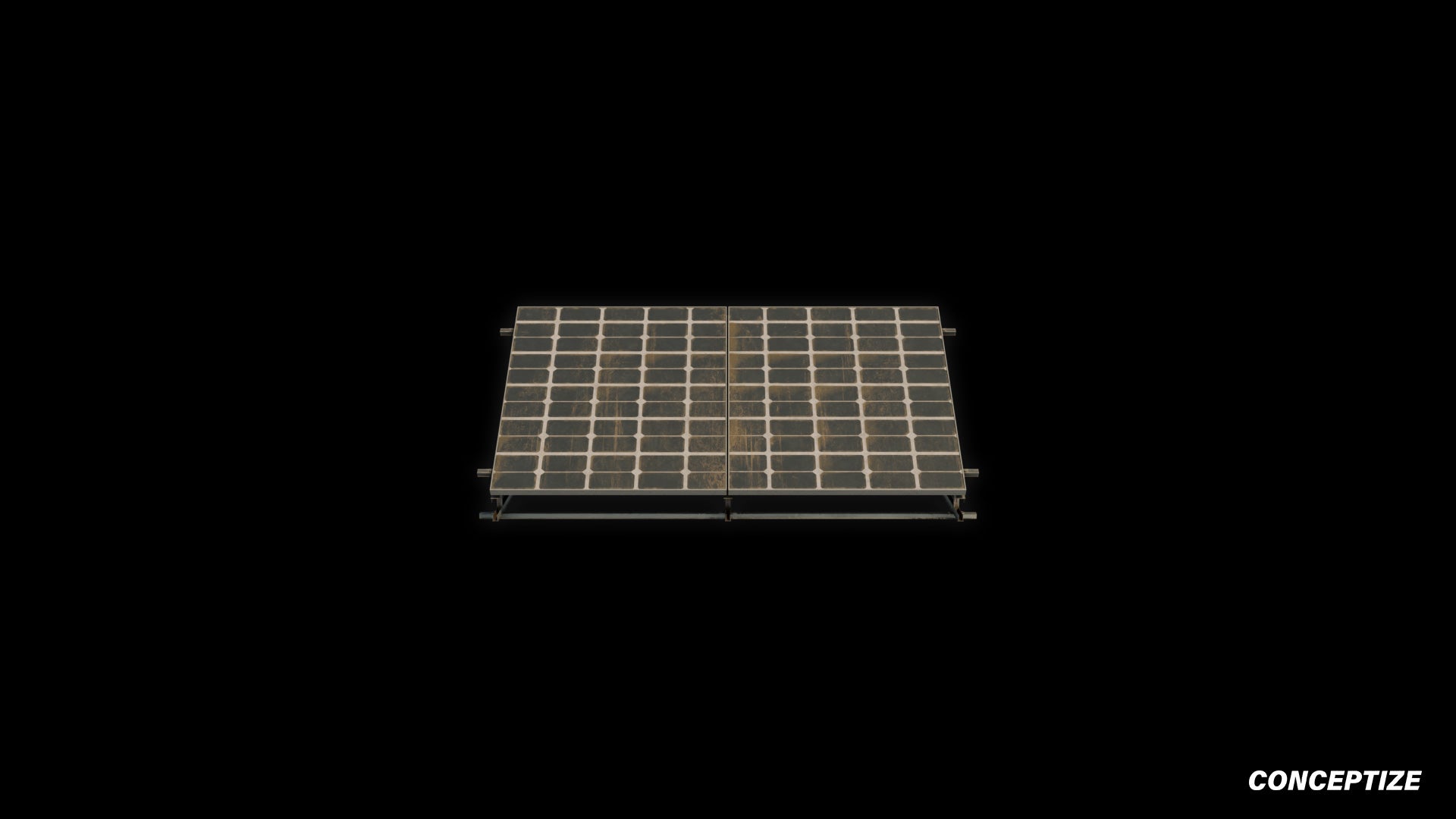 Solar panels 3D model meticulously handcrafted PBR textured optimized for Blender Unreal Engine renewable energy urban industrial environments