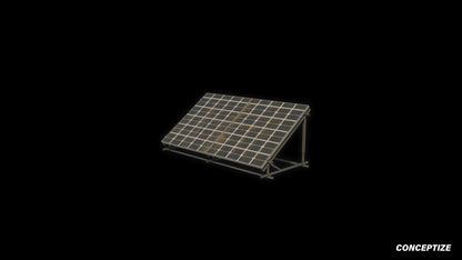 Solar panels 3D model meticulously handcrafted PBR textured optimized for Blender Unreal Engine renewable energy urban industrial environments