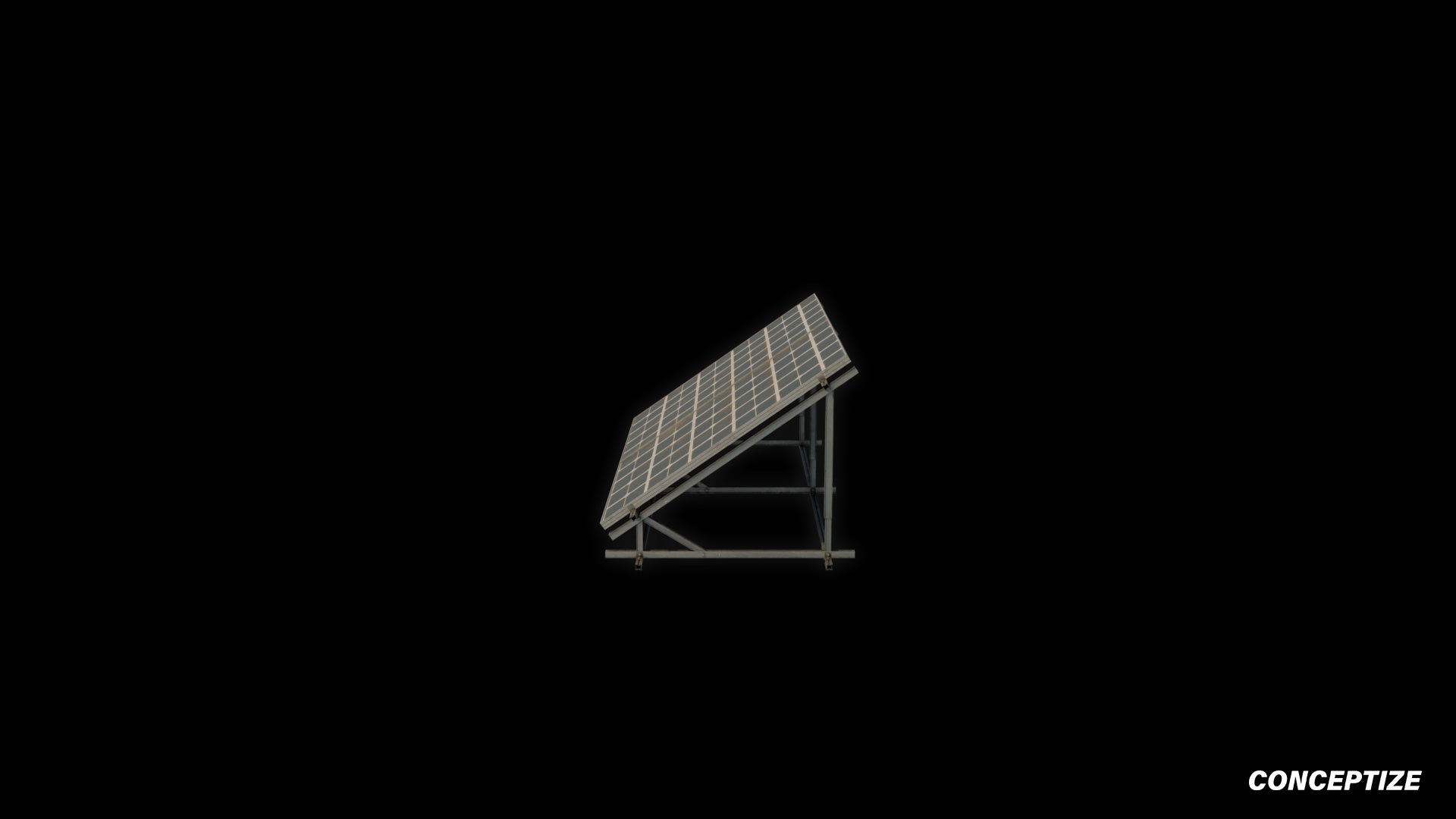 Solar panels 3D model meticulously handcrafted PBR textured optimized for Blender Unreal Engine renewable energy urban industrial environments