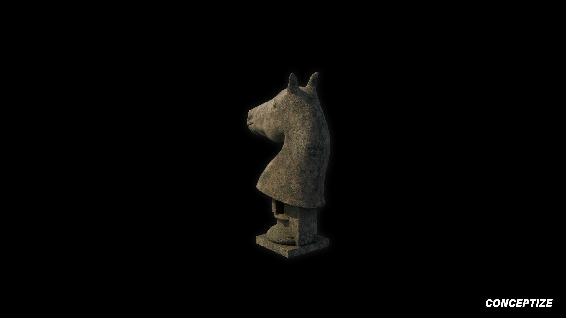 Statue 3D model meticulously handcrafted PBR textured optimized for Blender Unreal Engine artistic architectural urban historical environments