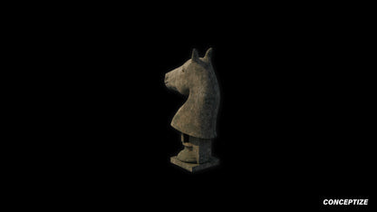 Statue 3D model meticulously handcrafted PBR textured optimized for Blender Unreal Engine artistic architectural urban historical environments