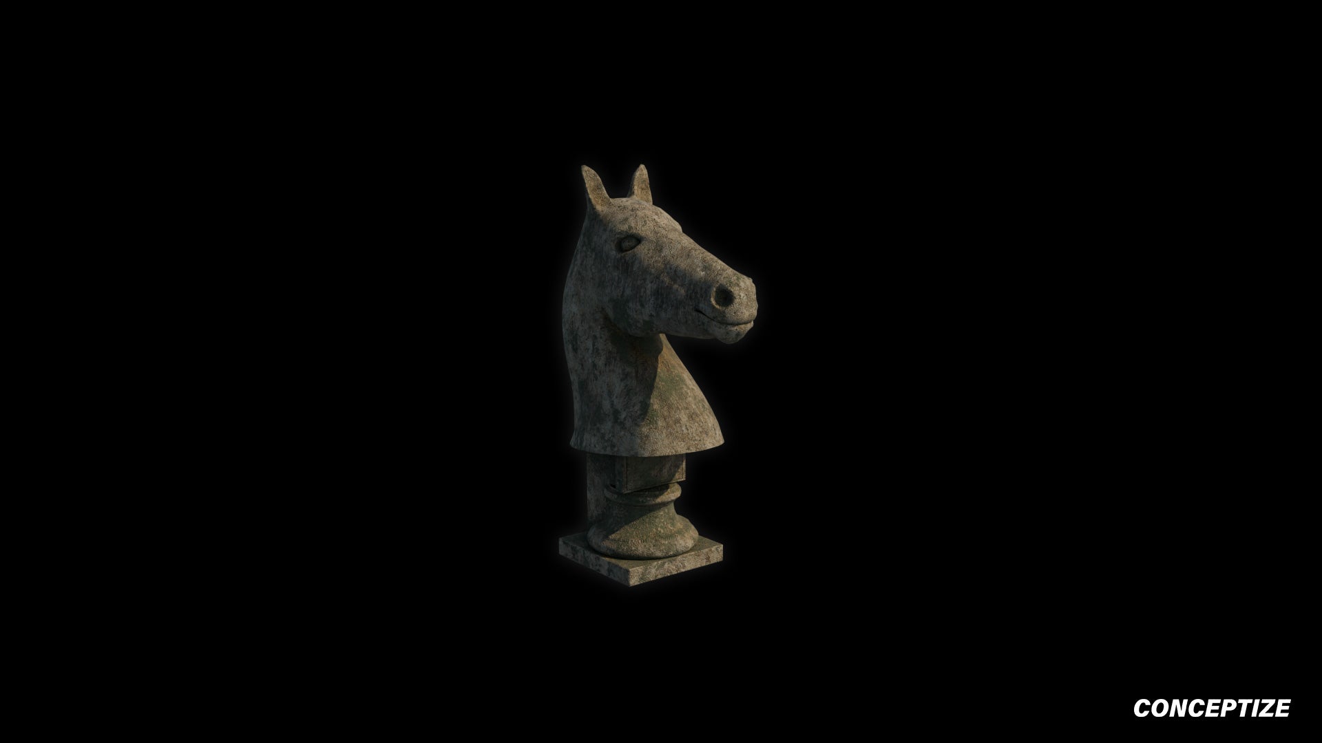 Statue 3D model meticulously handcrafted PBR textured optimized for Blender Unreal Engine artistic architectural urban historical environments