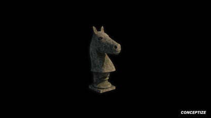 Statue 3D model meticulously handcrafted PBR textured optimized for Blender Unreal Engine artistic architectural urban historical environments