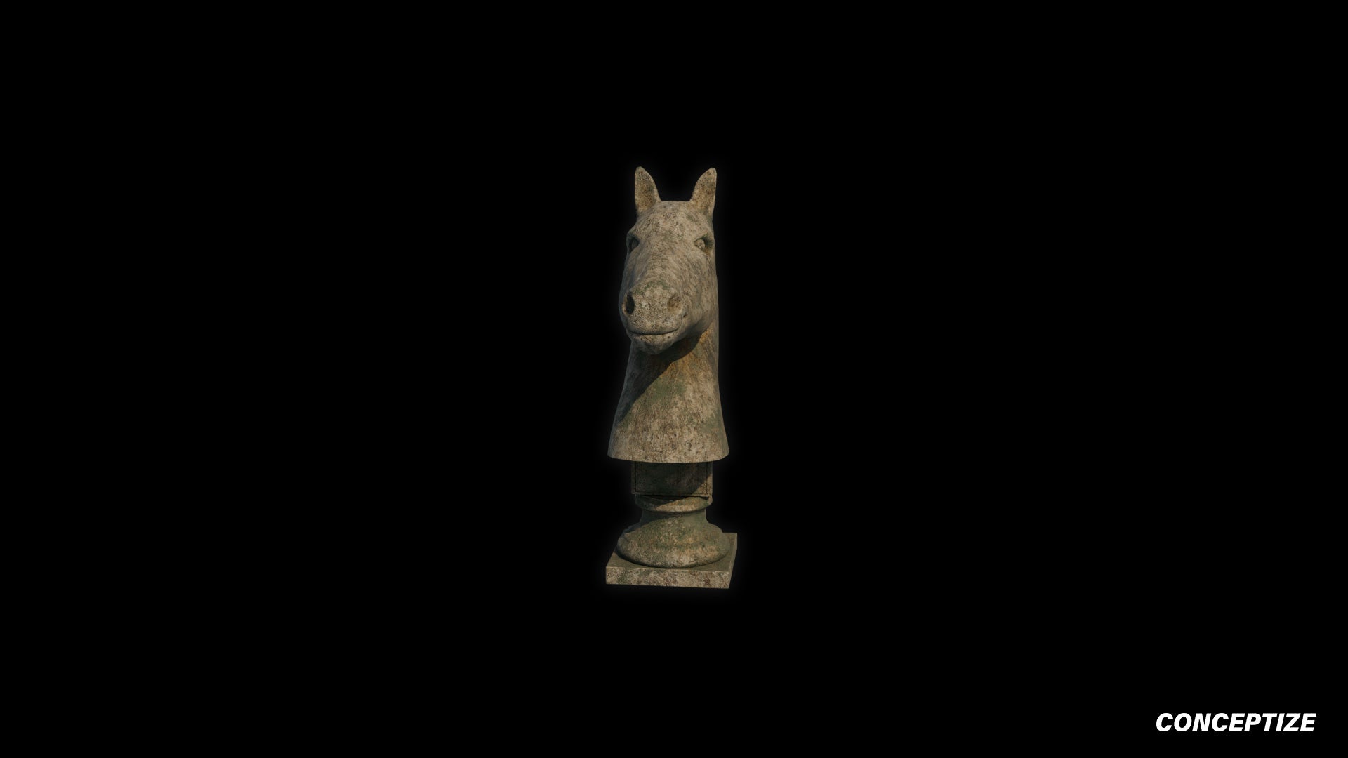 Statue 3D model meticulously handcrafted PBR textured optimized for Blender Unreal Engine artistic architectural urban historical environments
