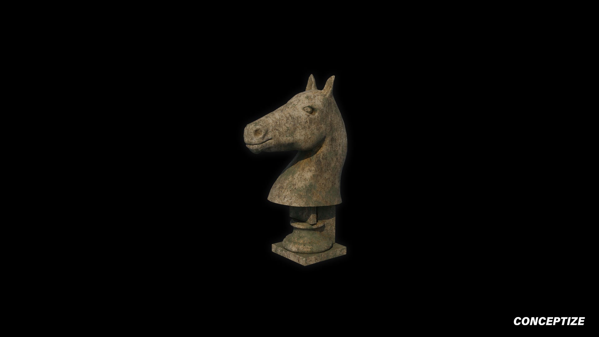 Statue 3D model meticulously handcrafted PBR textured optimized for Blender Unreal Engine artistic architectural urban historical environments