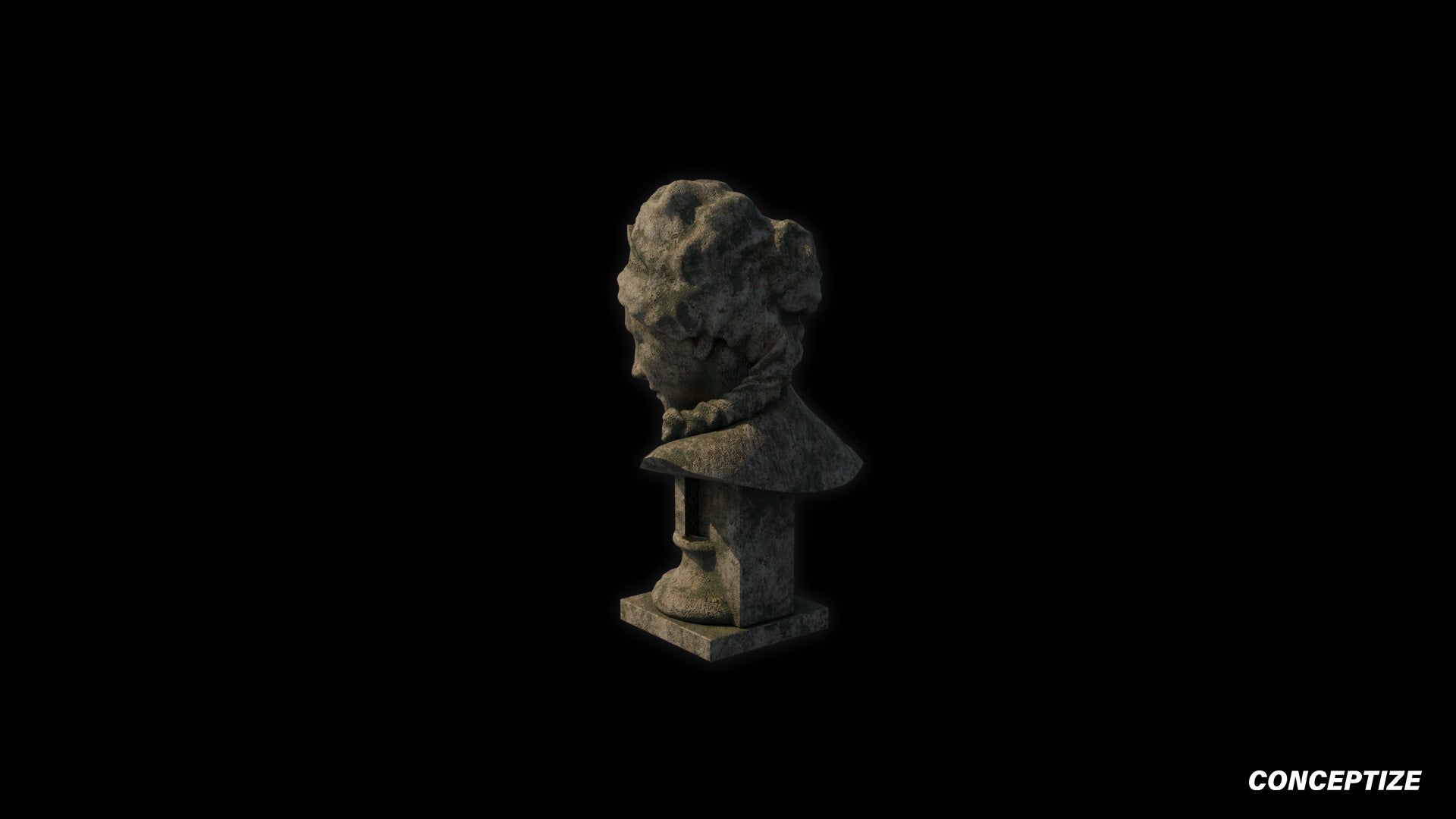 Statue 3D model meticulously handcrafted PBR textured optimized for Blender Unreal Engine artistic architectural urban historical environments