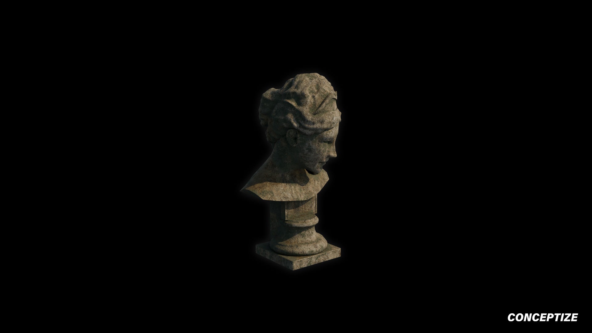 Statue 3D model meticulously handcrafted PBR textured optimized for Blender Unreal Engine artistic architectural urban historical environments