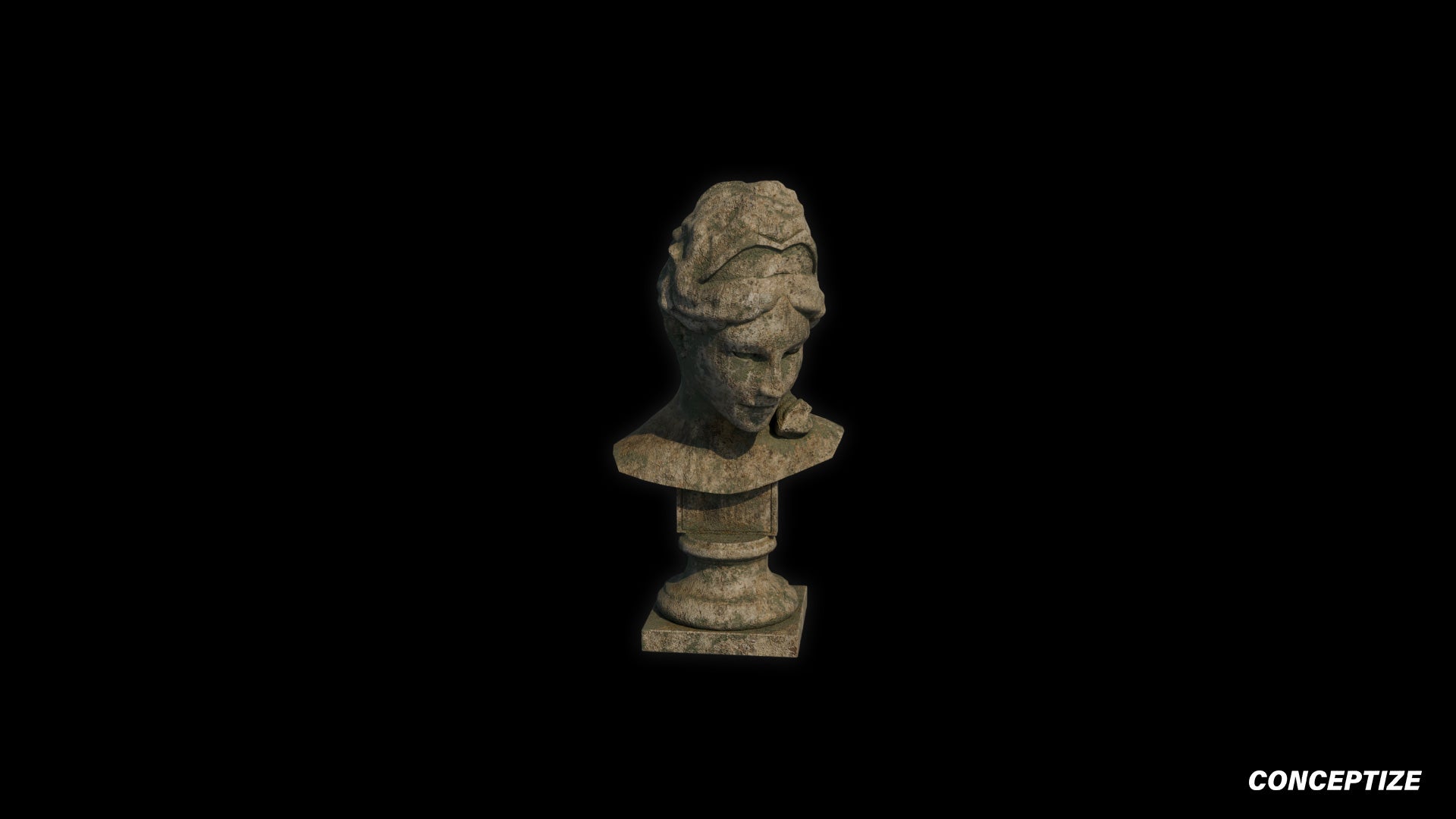Statue 3D model meticulously handcrafted PBR textured optimized for Blender Unreal Engine artistic architectural urban historical environments
