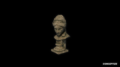 Statue 3D model meticulously handcrafted PBR textured optimized for Blender Unreal Engine artistic architectural urban historical environments