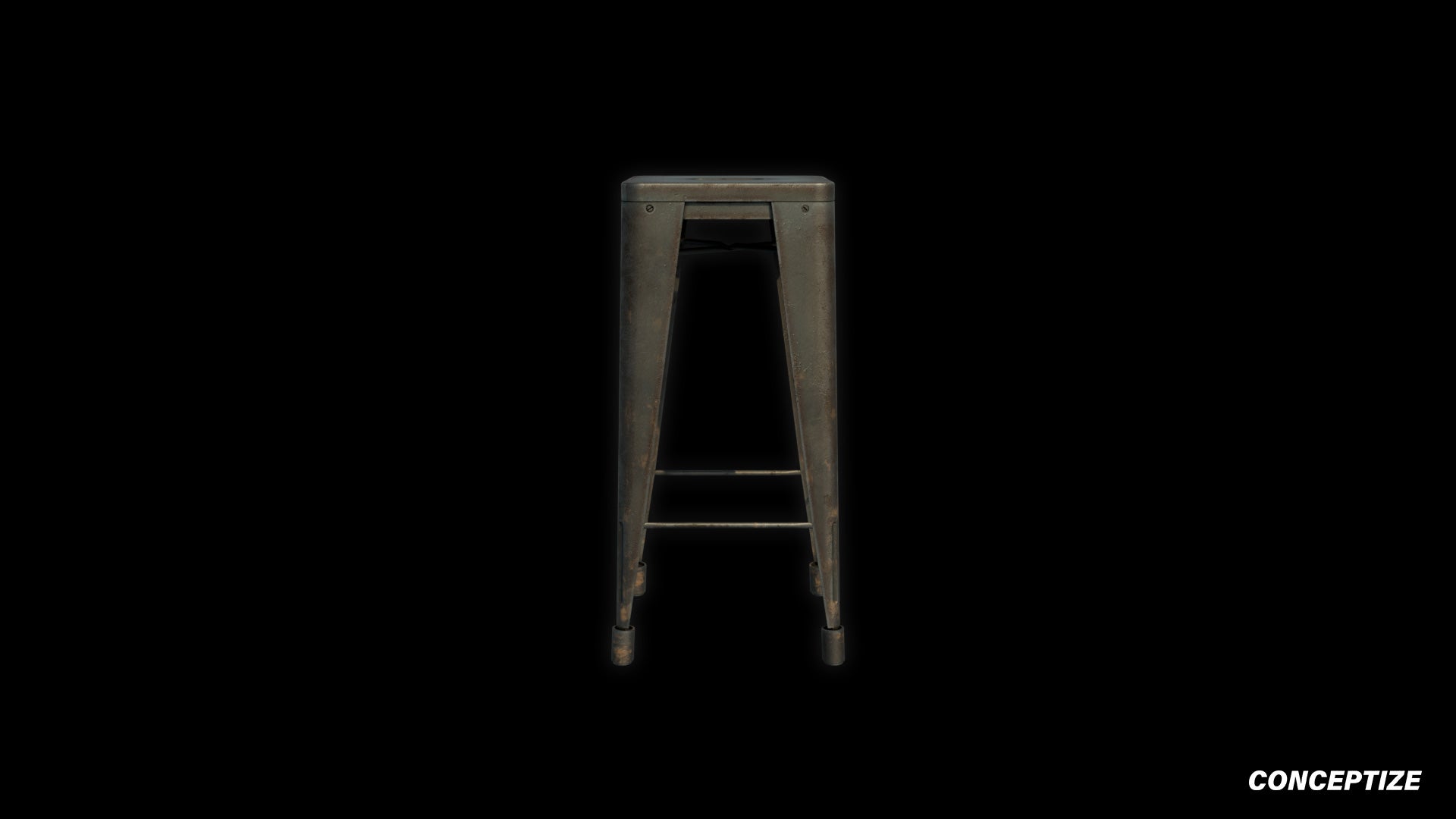 Stool 3D model meticulously handcrafted PBR textured optimized for Blender Unreal Engine interior home commercial furniture environments