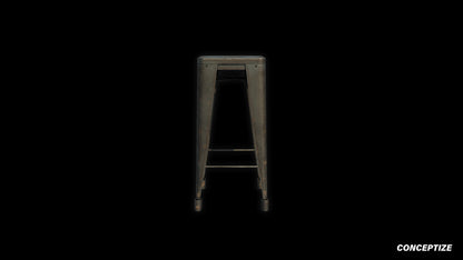Stool 3D model meticulously handcrafted PBR textured optimized for Blender Unreal Engine interior home commercial furniture environments