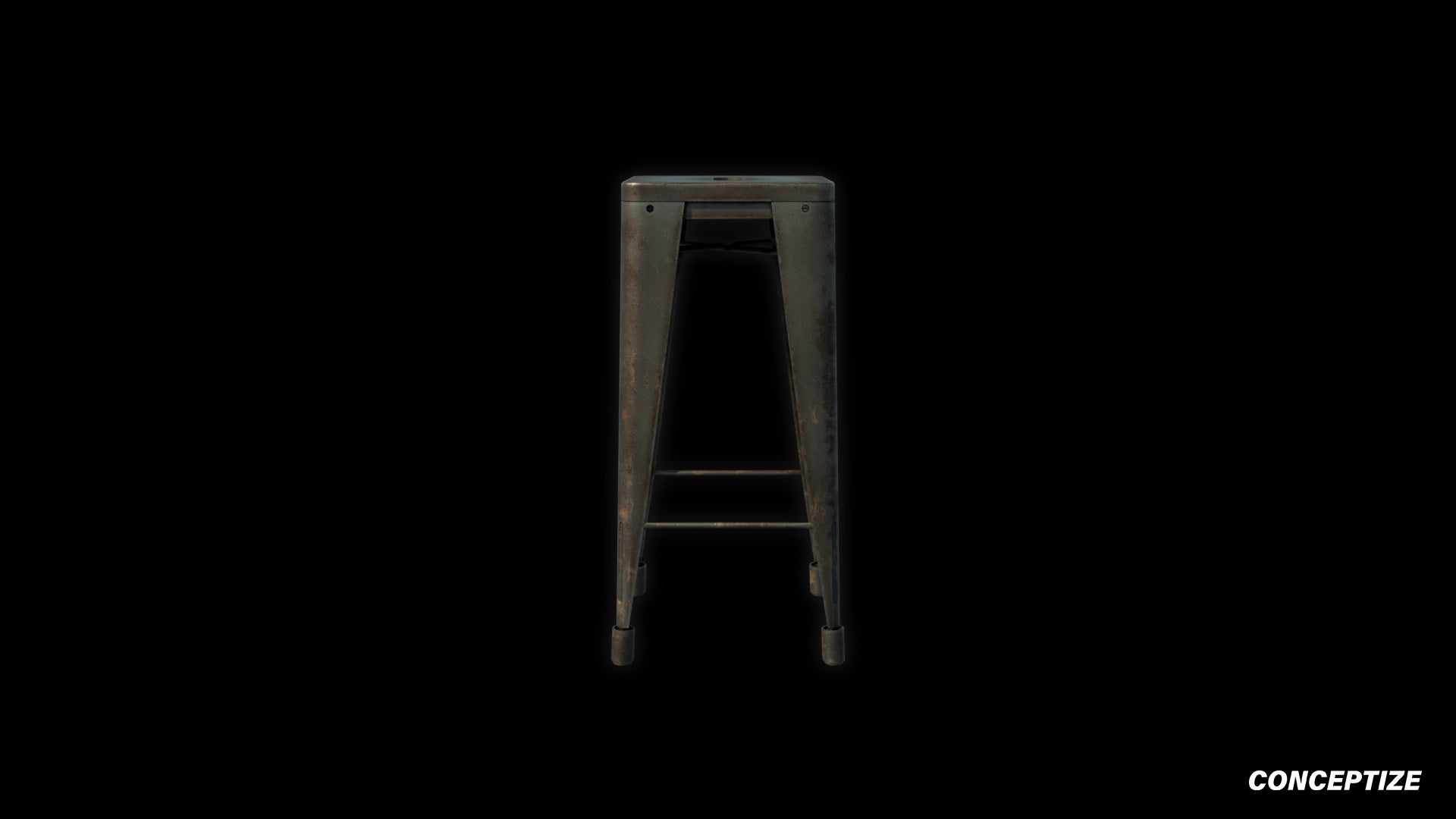 Stool 3D model meticulously handcrafted PBR textured optimized for Blender Unreal Engine interior home commercial furniture environments