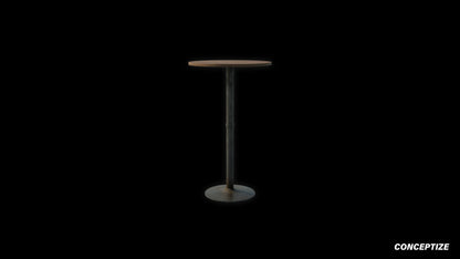 Metro bar height table 3D model meticulously handcrafted PBR textured optimized for Blender Unreal Engine interior modern bar environments