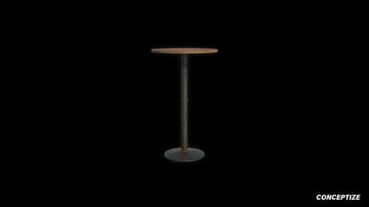 Metro bar height table 3D model meticulously handcrafted PBR textured optimized for Blender Unreal Engine interior modern bar environments