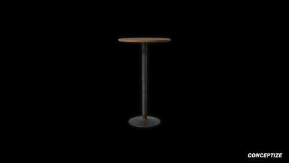 Metro bar height table 3D model meticulously handcrafted PBR textured optimized for Blender Unreal Engine interior modern bar environments