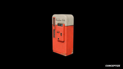 Vending machine 3D model meticulously handcrafted PBR textured optimized for Blender Unreal Engine urban commercial futuristic environments