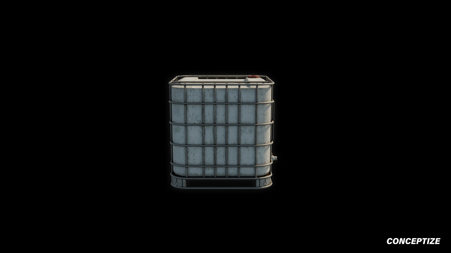 Portable water tank 3D model meticulously handcrafted PBR textured optimized for Blender Unreal Engine industrial urban construction environments