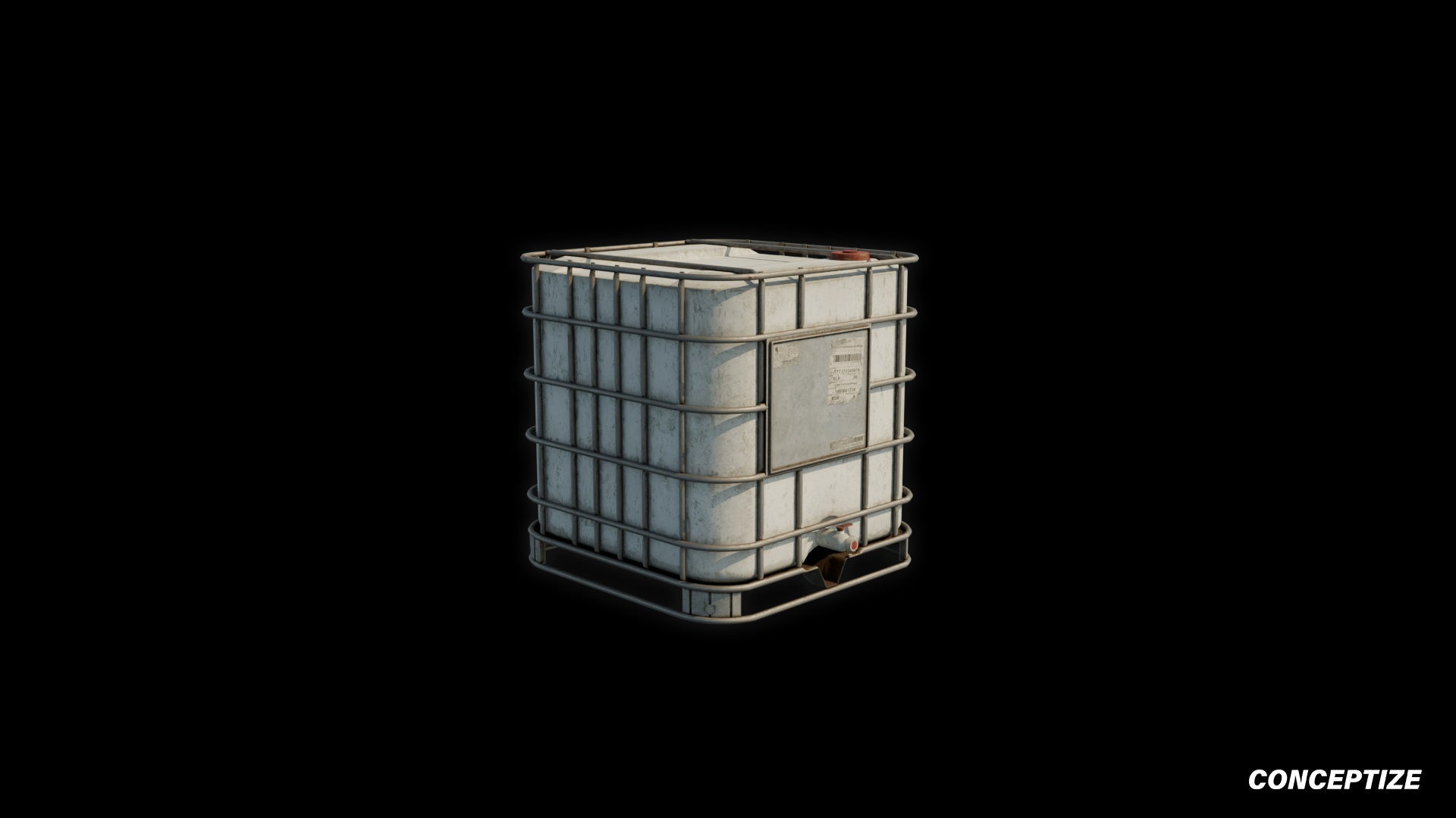 Portable water tank 3D model meticulously handcrafted PBR textured optimized for Blender Unreal Engine industrial urban construction environments