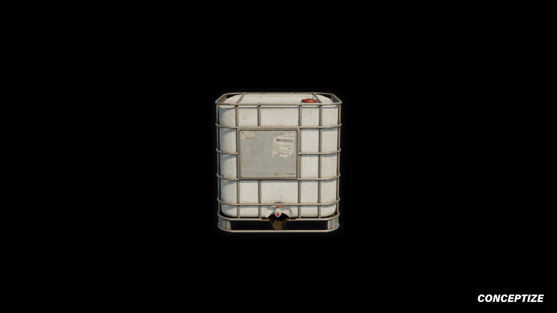 Portable water tank 3D model meticulously handcrafted PBR textured optimized for Blender Unreal Engine industrial urban construction environments