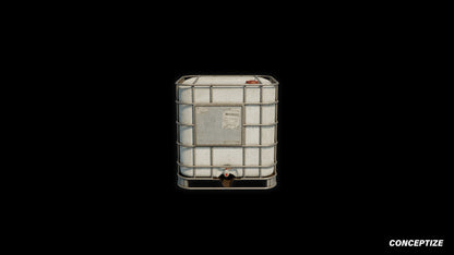 Portable water tank 3D model meticulously handcrafted PBR textured optimized for Blender Unreal Engine industrial urban construction environments