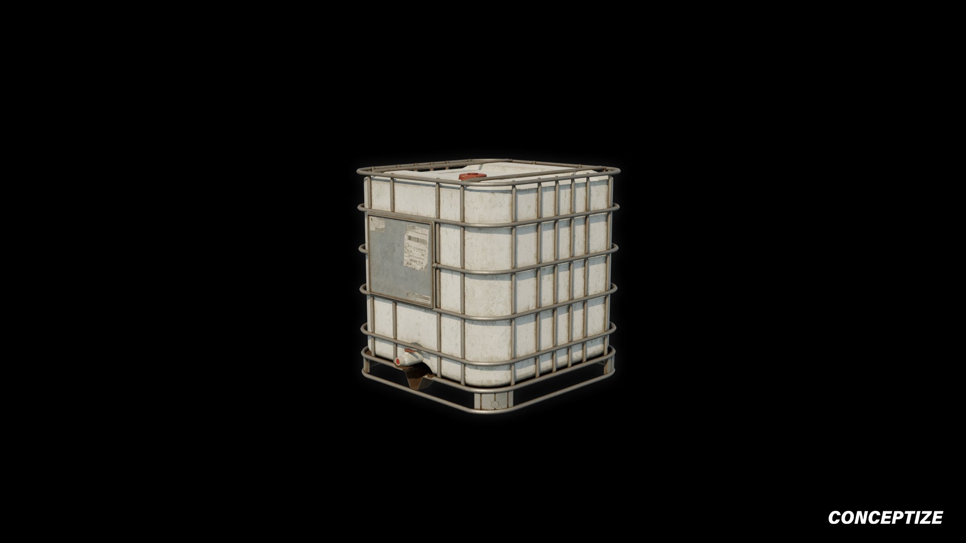 Portable water tank 3D model meticulously handcrafted PBR textured optimized for Blender Unreal Engine industrial urban construction environments