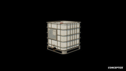Portable water tank 3D model meticulously handcrafted PBR textured optimized for Blender Unreal Engine industrial urban construction environments