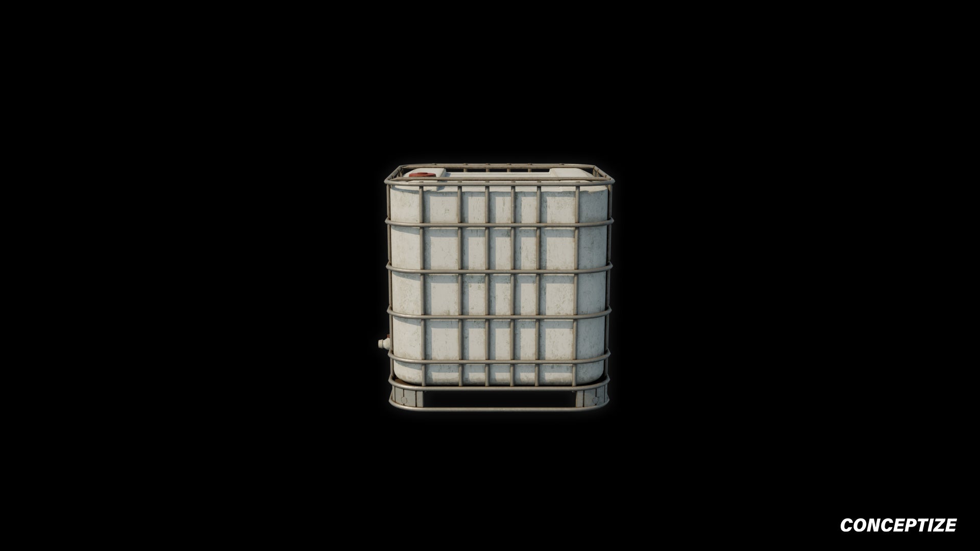 Portable water tank 3D model meticulously handcrafted PBR textured optimized for Blender Unreal Engine industrial urban construction environments