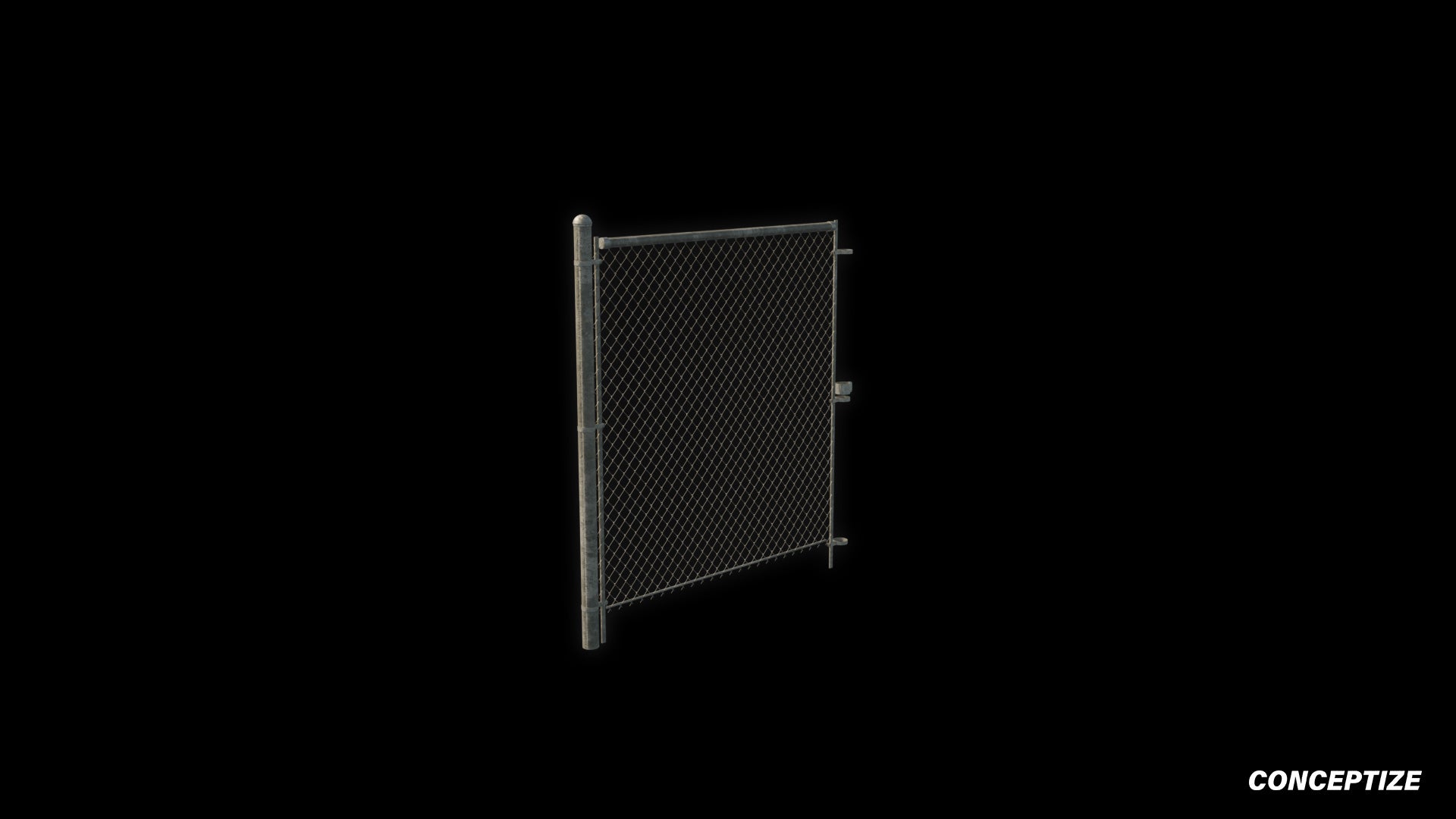Chain link fence 3D model meticulously handcrafted PBR textured optimized for Blender Unreal Engine urban industrial construction environments