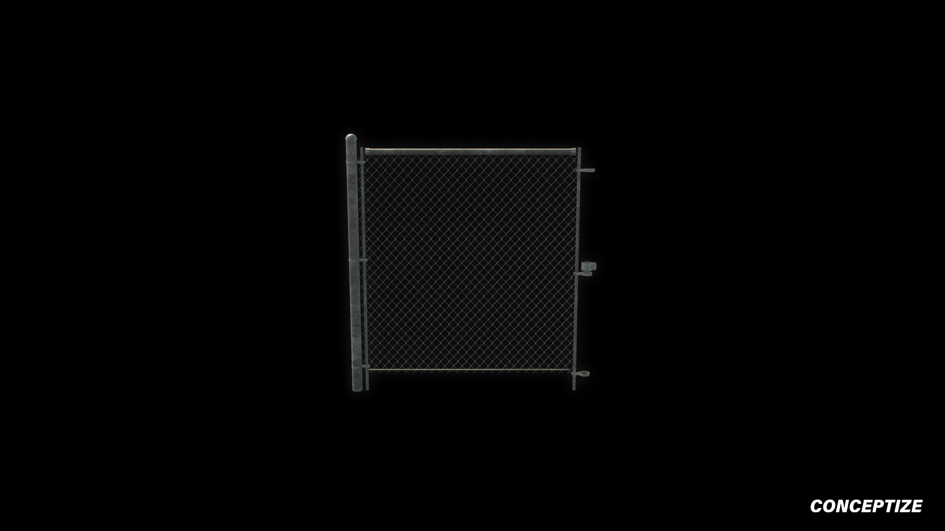 Chain link fence 3D model meticulously handcrafted PBR textured optimized for Blender Unreal Engine urban industrial construction environments
